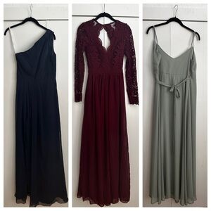 Homecoming-Bridesmaid-Prom Dresses/Dresses sold together. Total Retail Appx $450